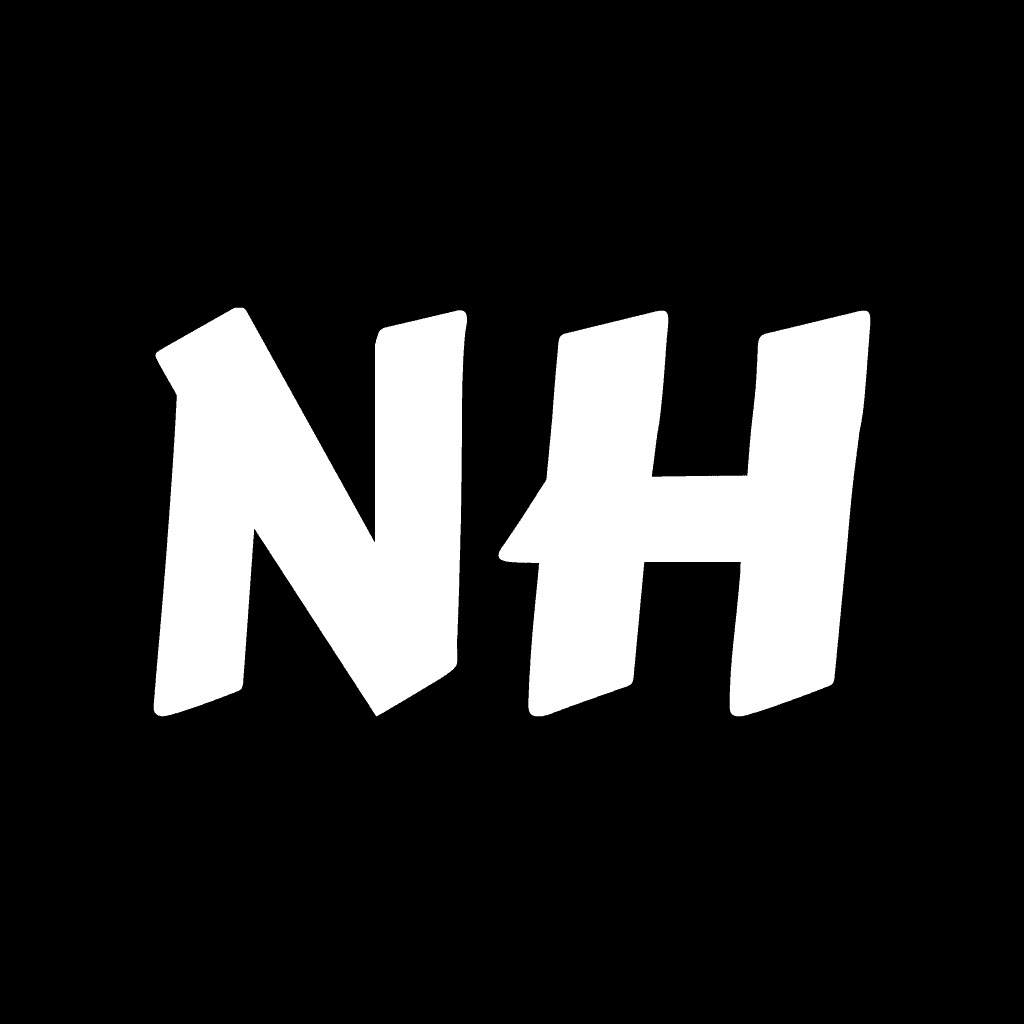 NinjaHackz logo with bold white letters on a black background.